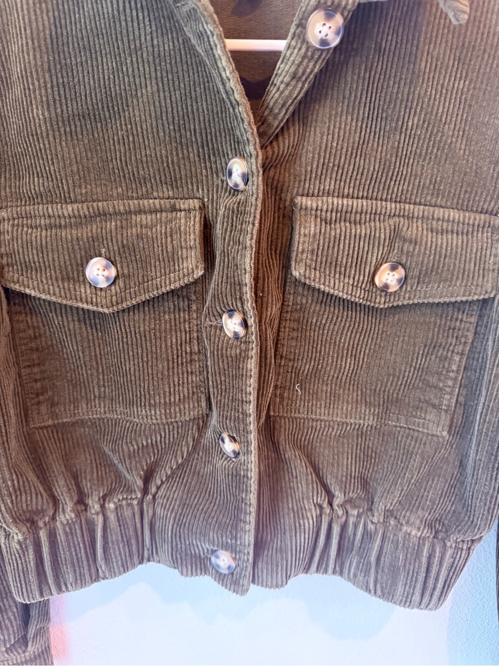 Anthropologie/tgla Olive Green Corduroy Button-Up Jacket - Picture 2 of 8